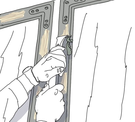 Skrapa fönster innan målning  - Alcro