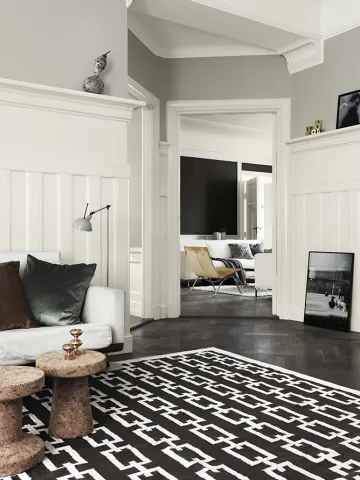 Ett hem målat i gråa kulörer från ad.white & grey