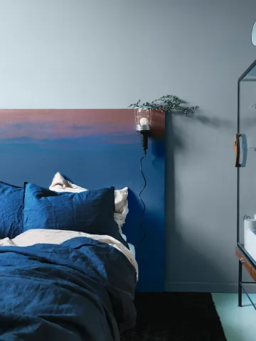 Svalkande blått i sovrummet