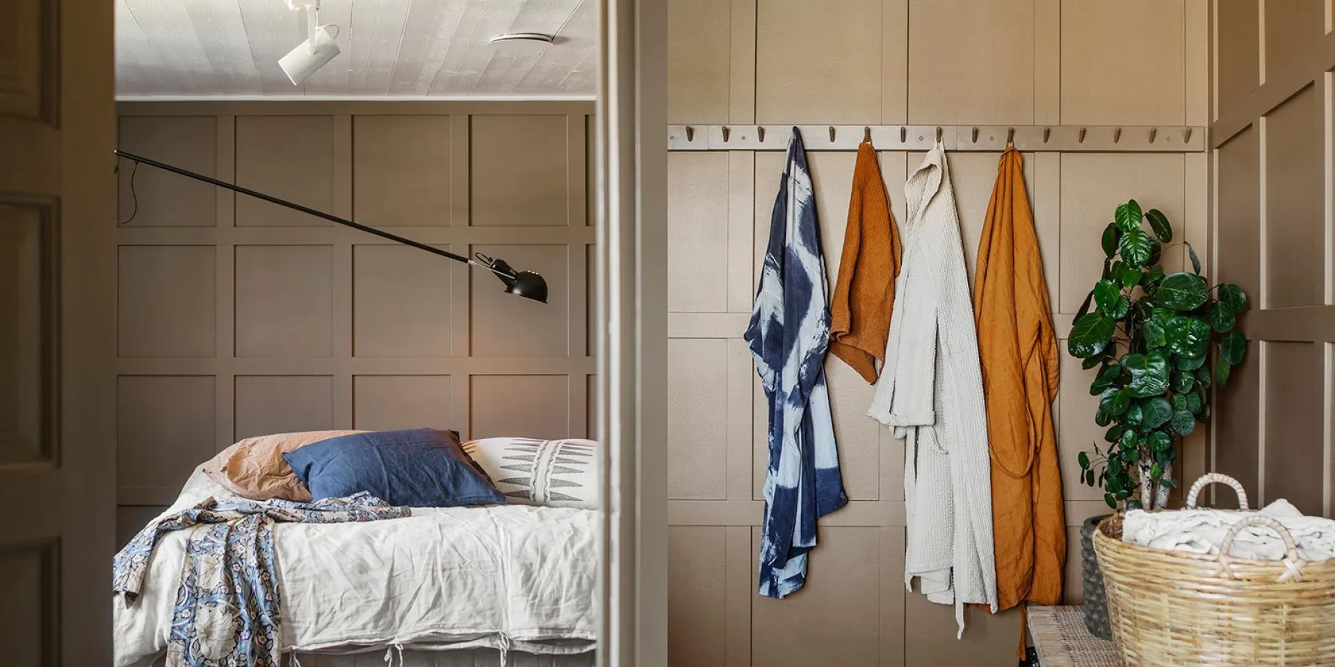 Idas sovrum är målad i kulören Cappuccino