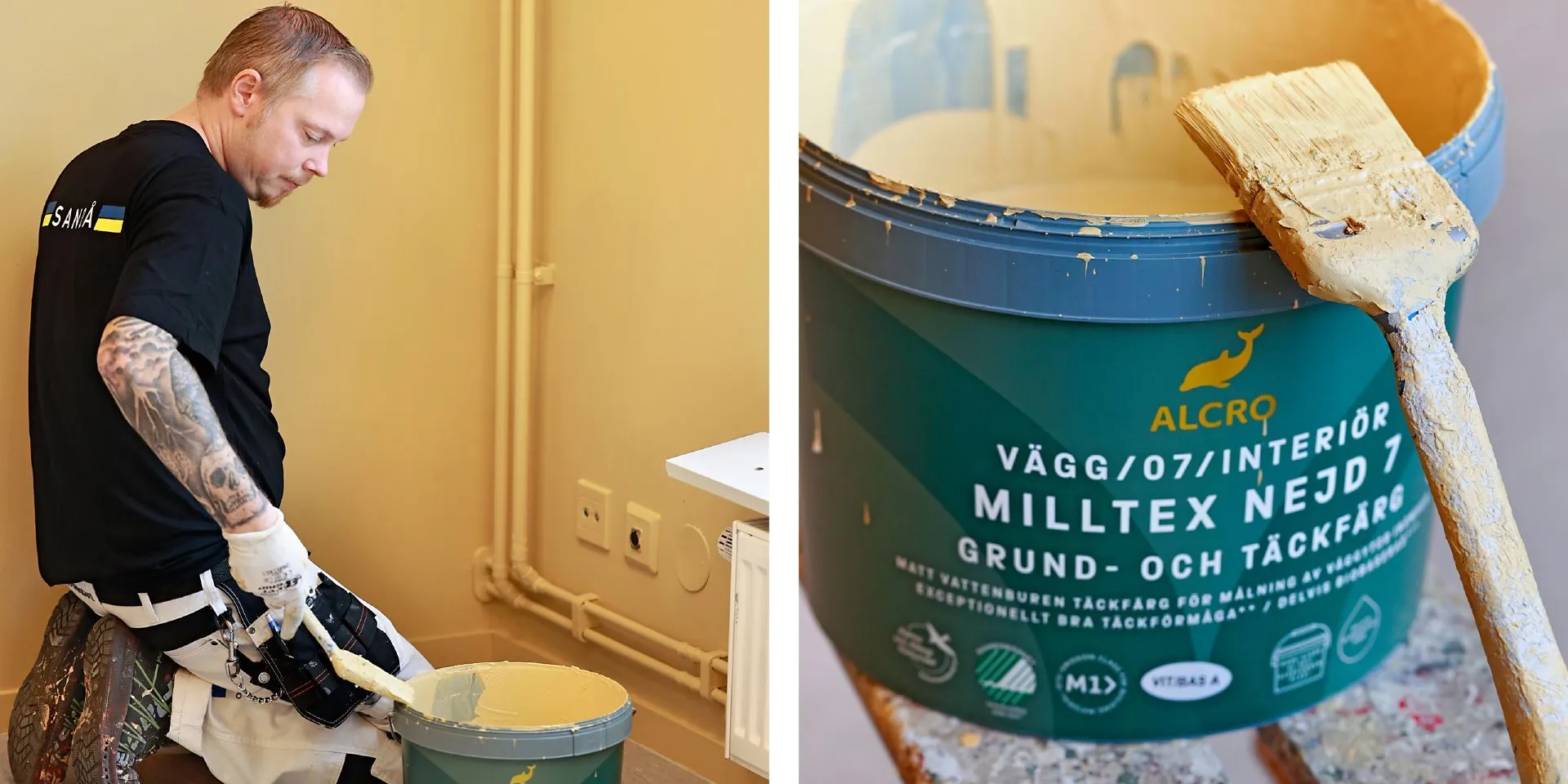 målare milltex gul väggfärg