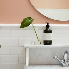 Måla om badrummet i en ny kulör som old rose eller silverpil